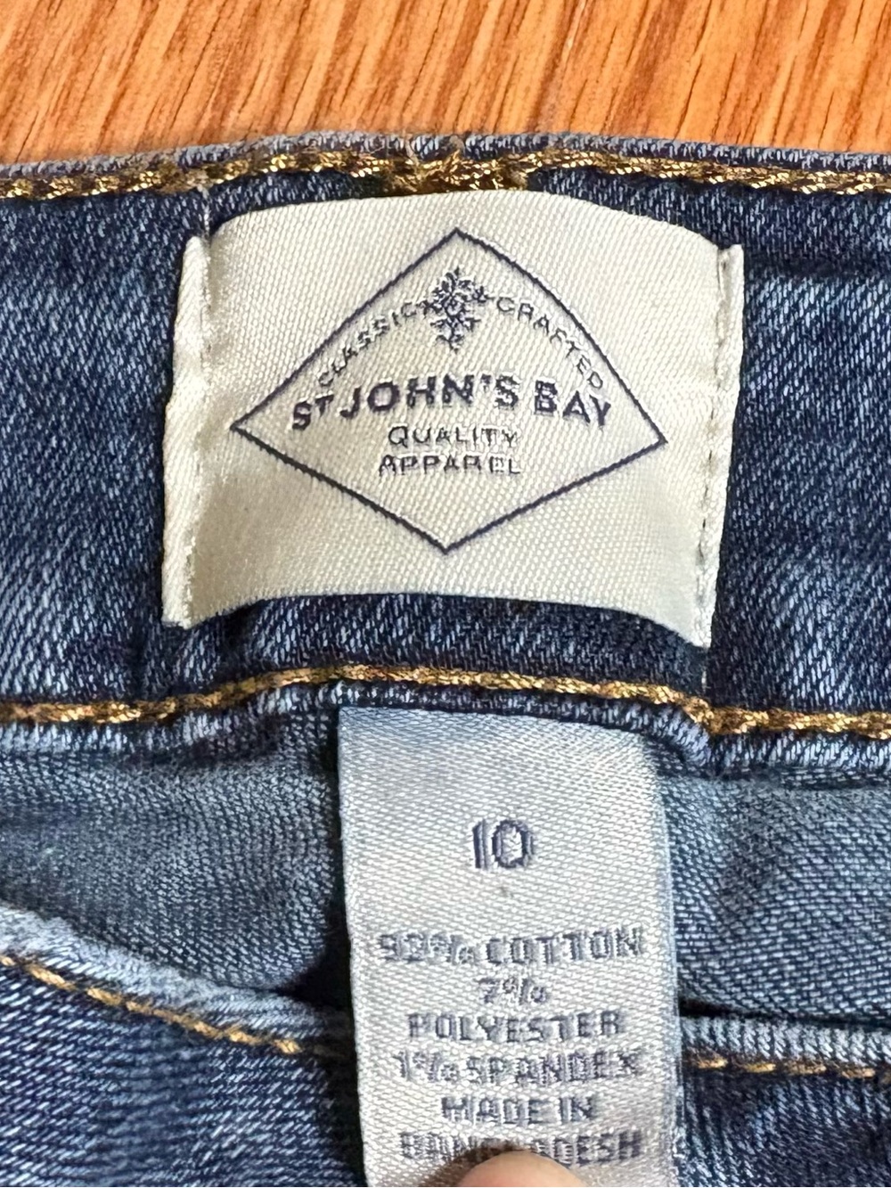 St. John's Bay Blue Denim Bermuda Shorts - Picture 2 of 4